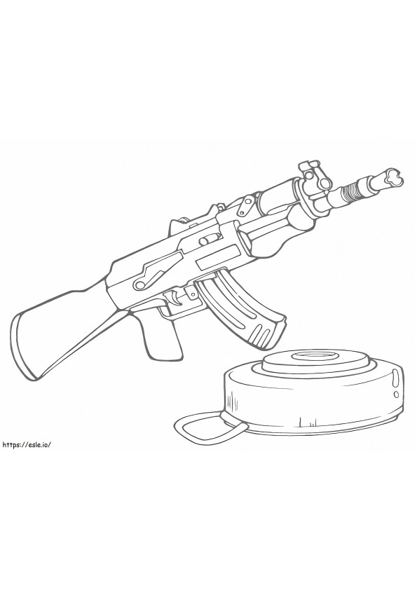 Coloriage Arme militaire de base à imprimer dessin
