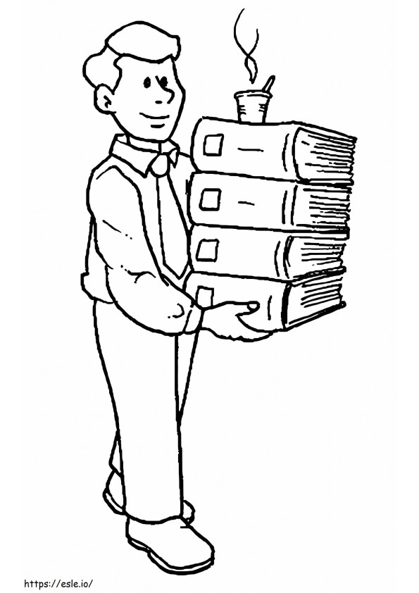 Librarian 5 coloring page