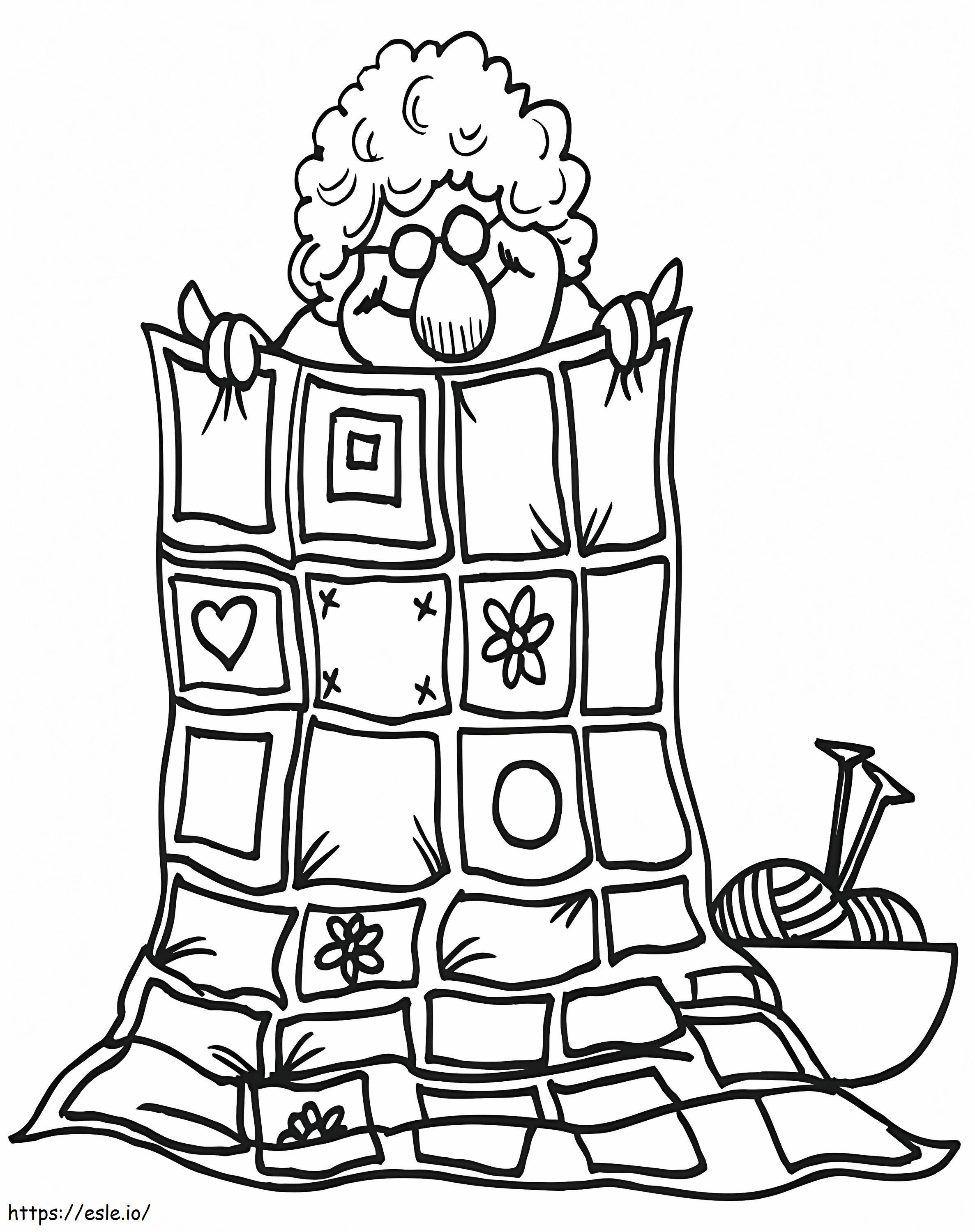 Quilt 3 coloring page