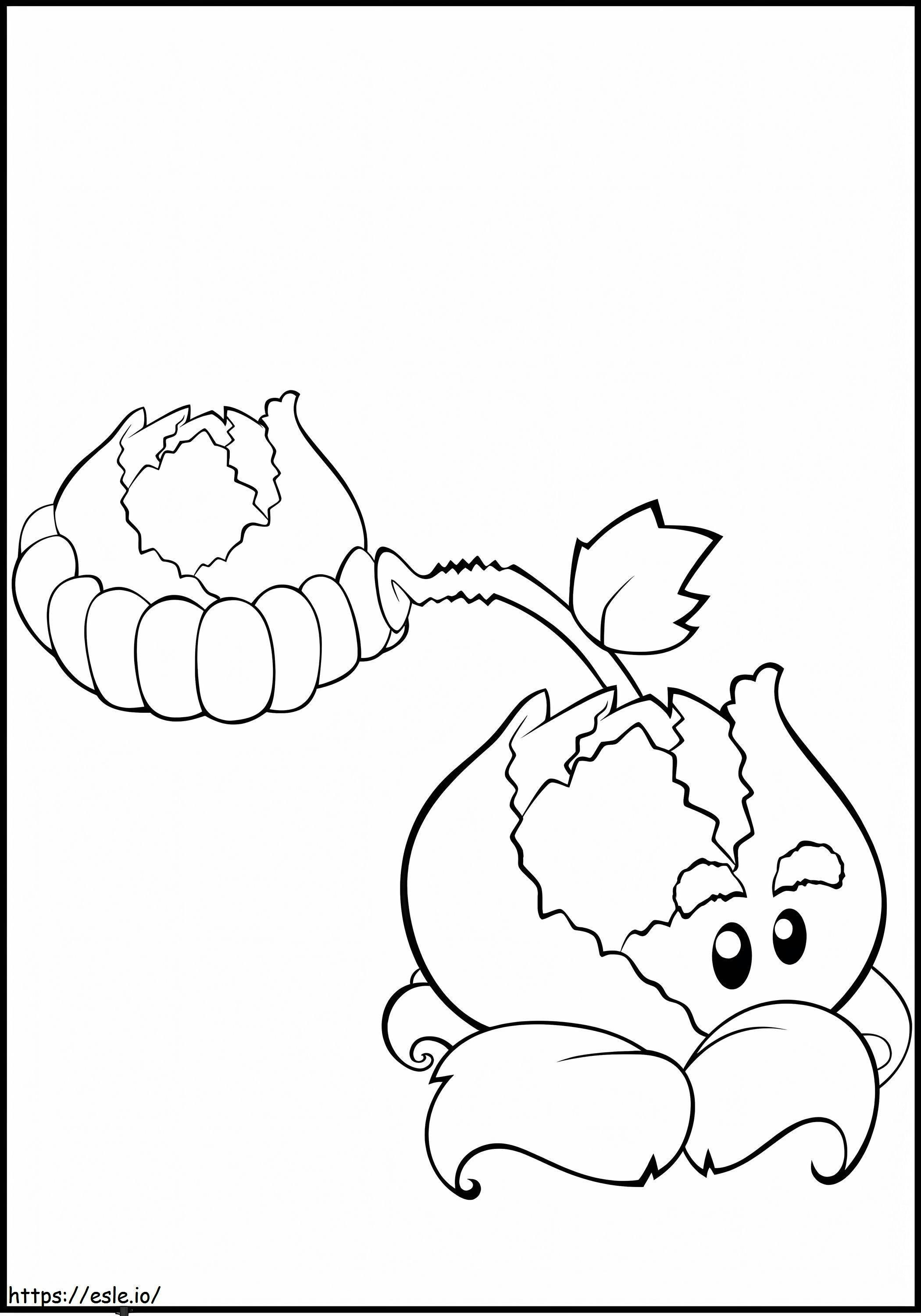 Cabbage Board In Plants Vs Zombies coloring page