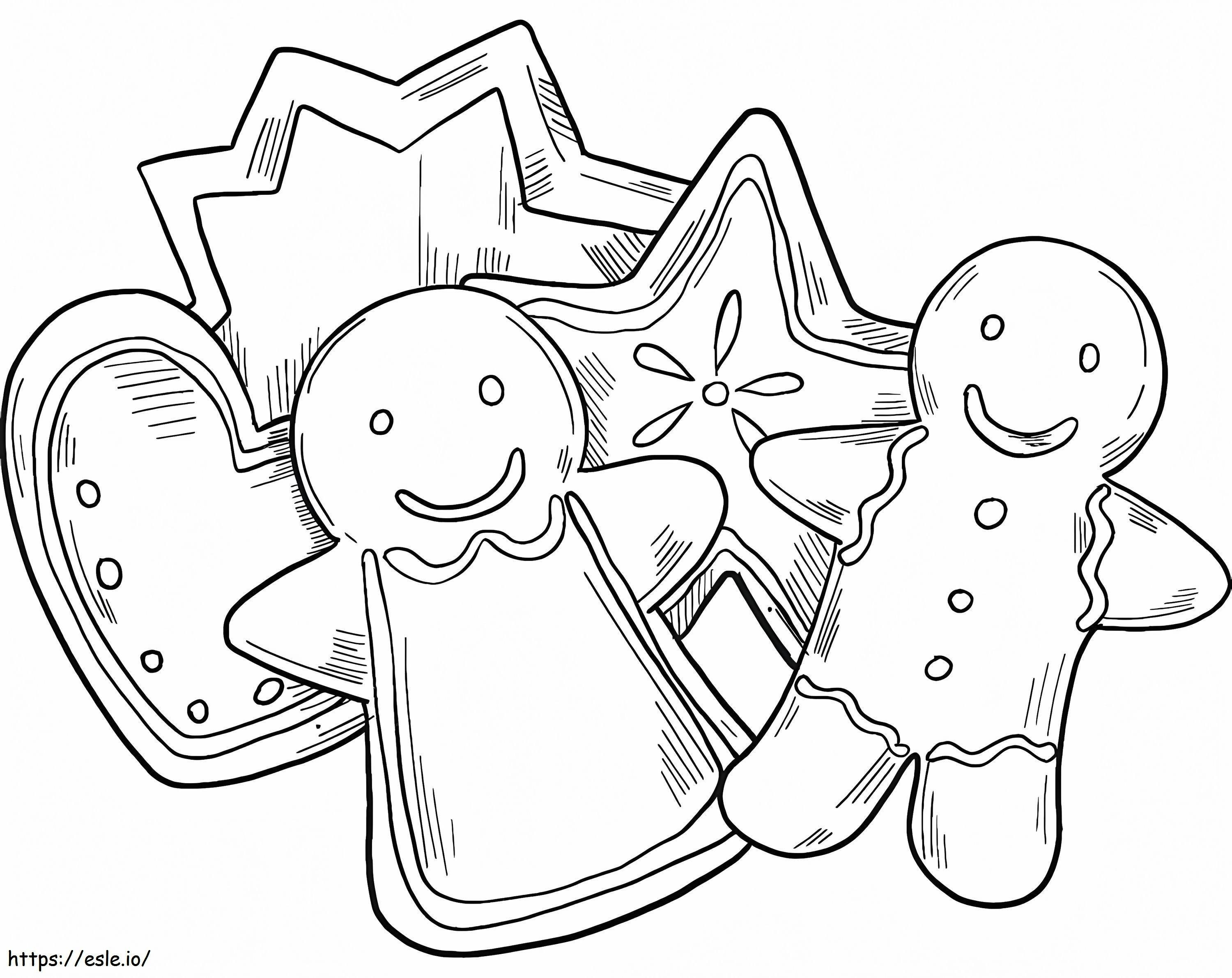 Coloriage Biscuits de Noël 1 à imprimer dessin
