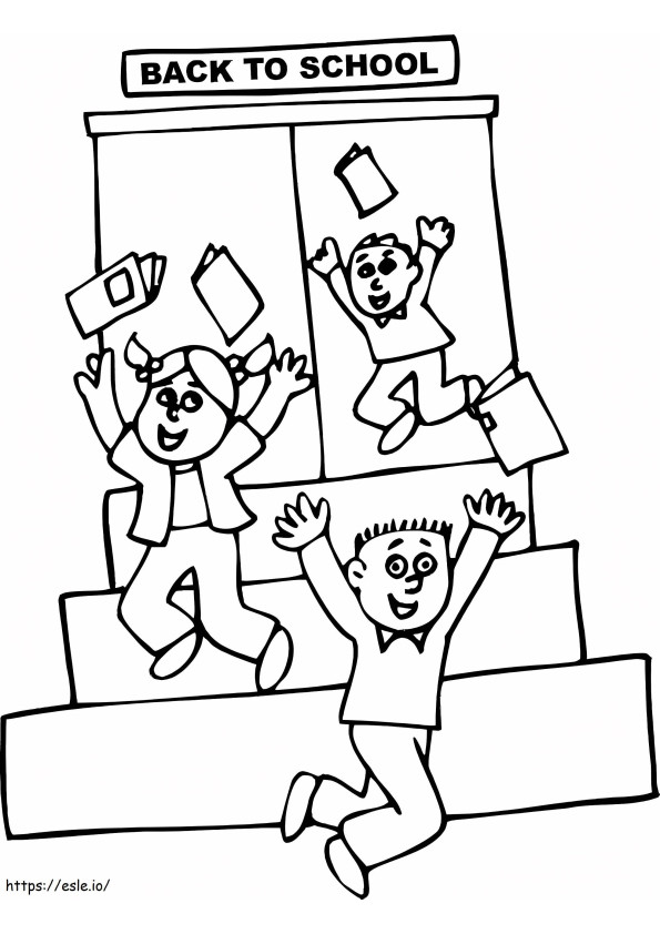 Children Back To School coloring page