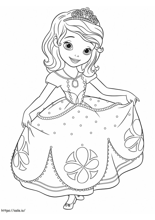 Adorável Princesa Sofia 2 para colorir