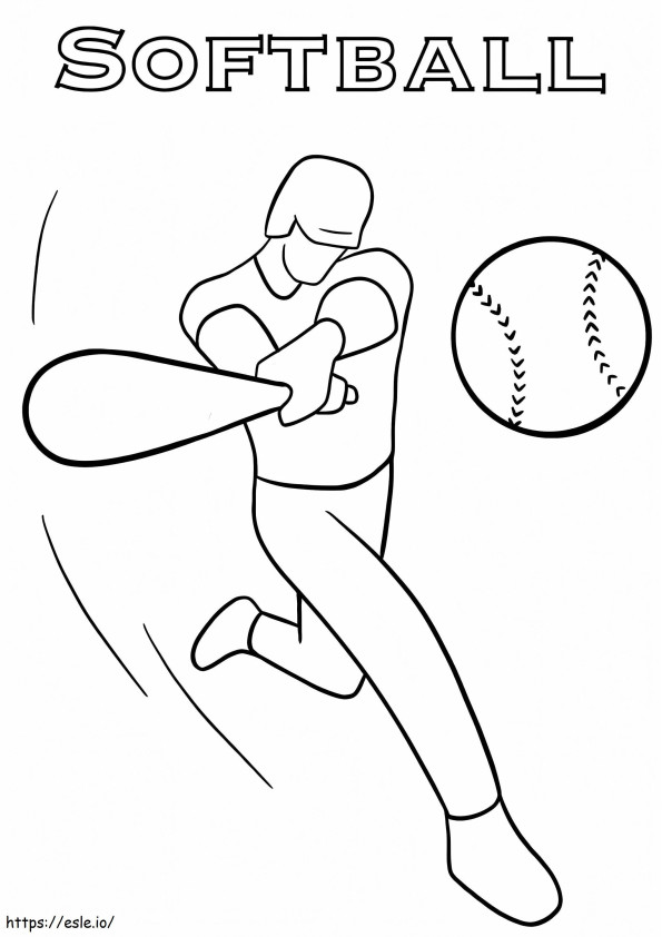 Softball To Print coloring page