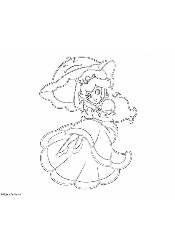 Coloriage Superbe princesse Peach à imprimer dessin