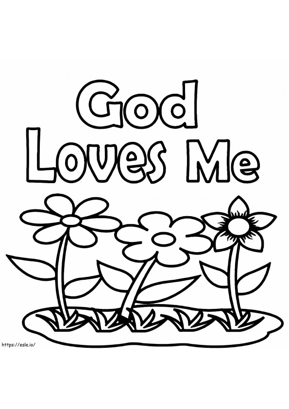 God Loves Me 6 coloring page