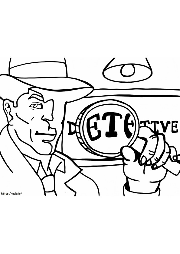 Detective 6 coloring page