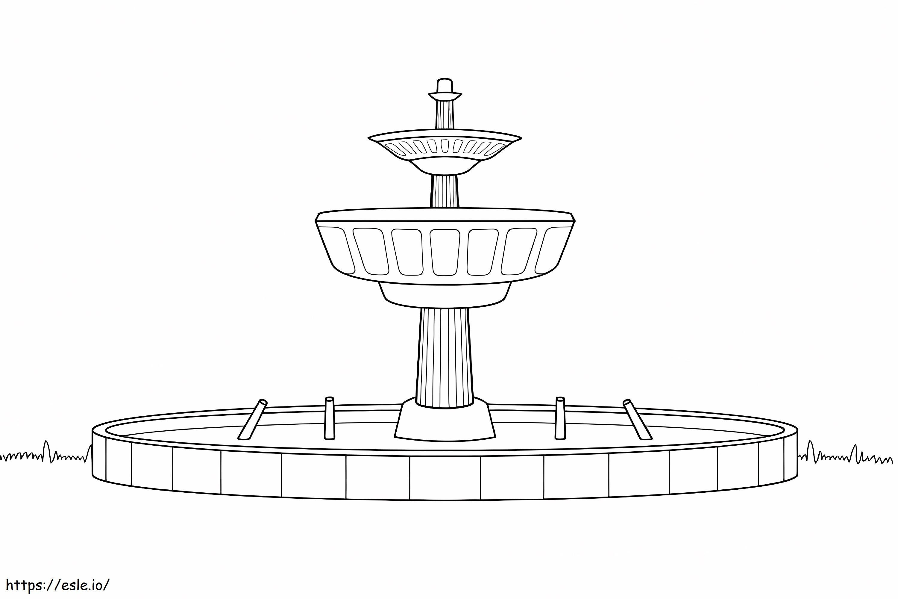 Free Printable Fountain coloring page