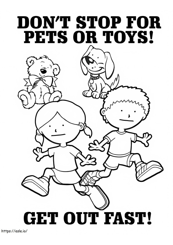 Get Out Fast coloring page