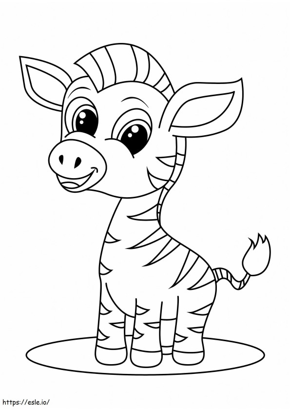 Funny Baby Zebra coloring page