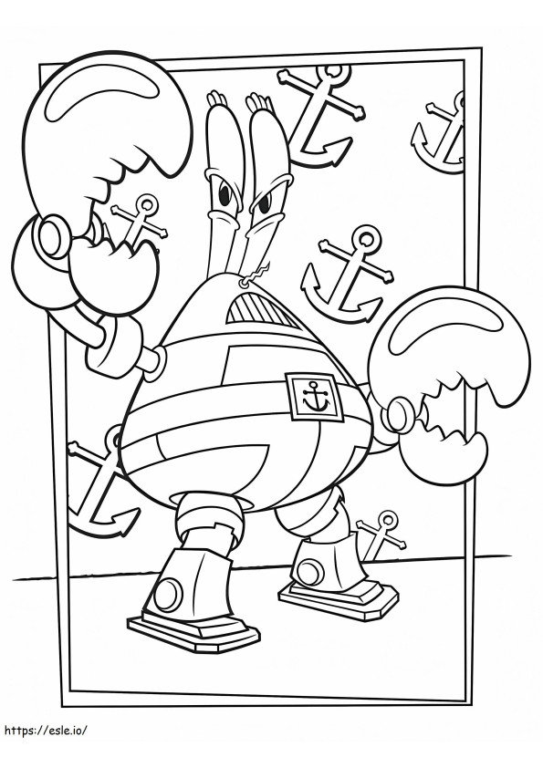 Cool Mr. Krabs coloring page
