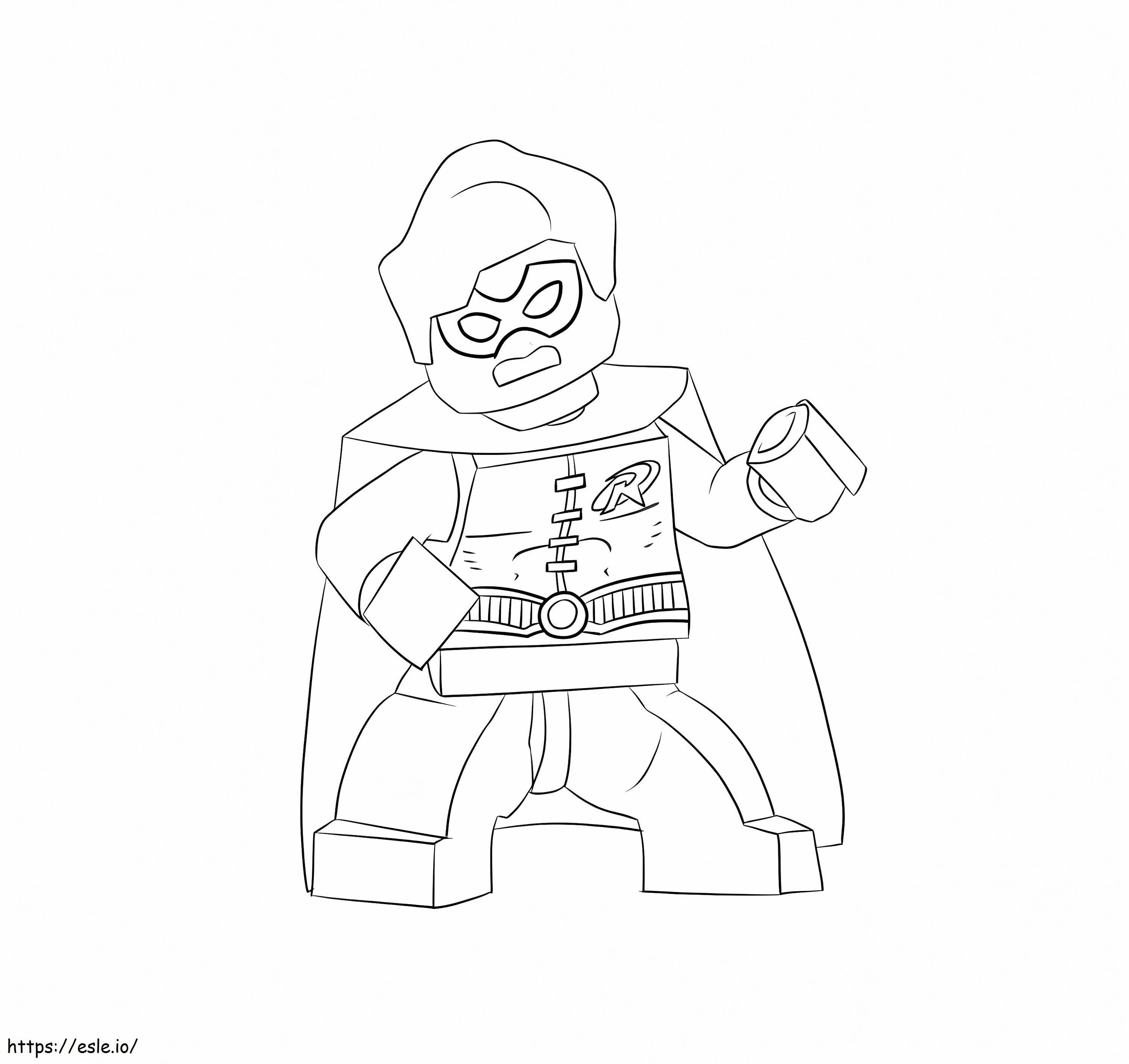 Angry Lego Robin coloring page