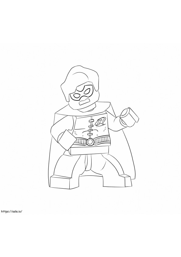 Angry Lego Robin coloring page