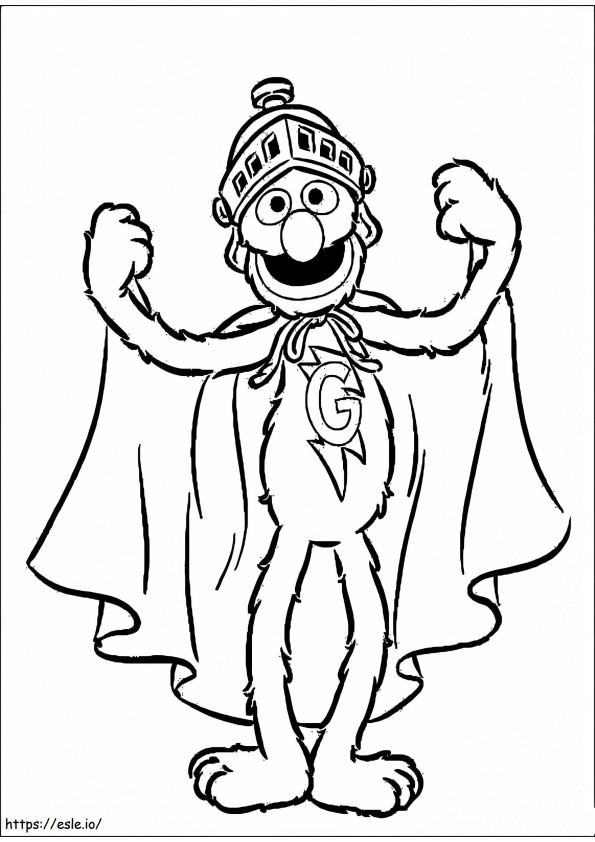 Super Grover coloring page