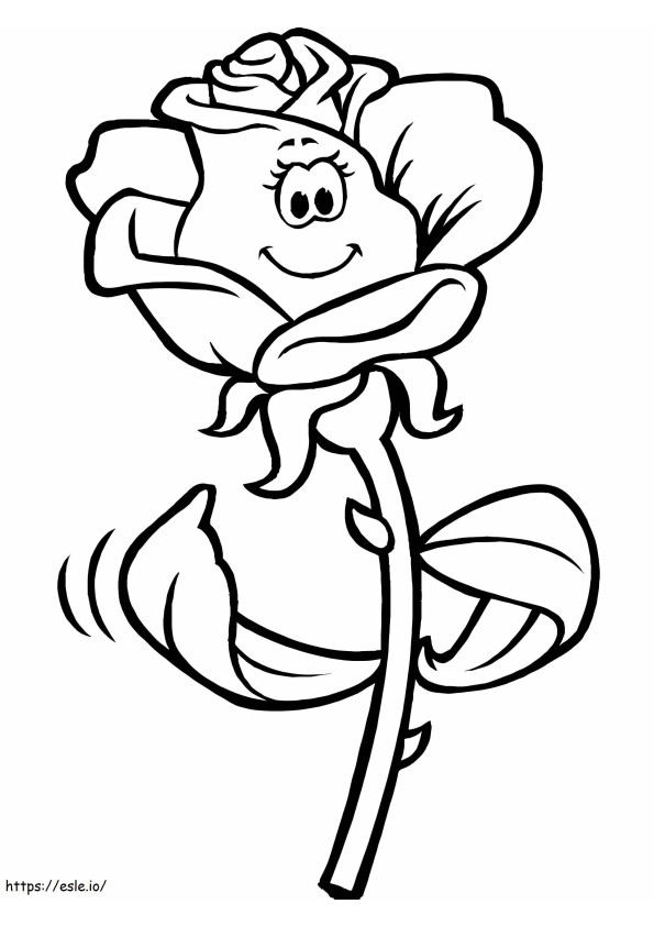 Pink Caricature coloring page