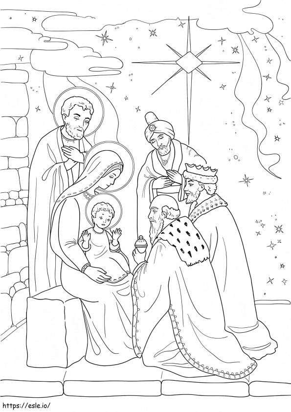 Bayi Yesus 5 Gambar Mewarnai