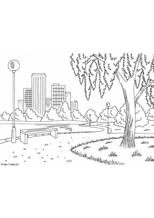 Park To Color coloring page