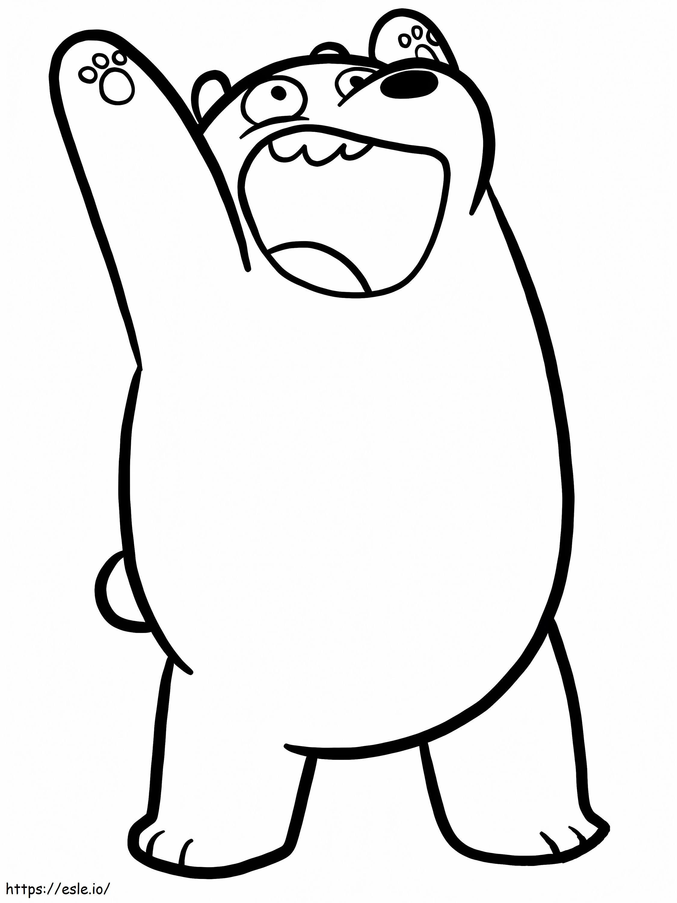 Happy Grizzly coloring page