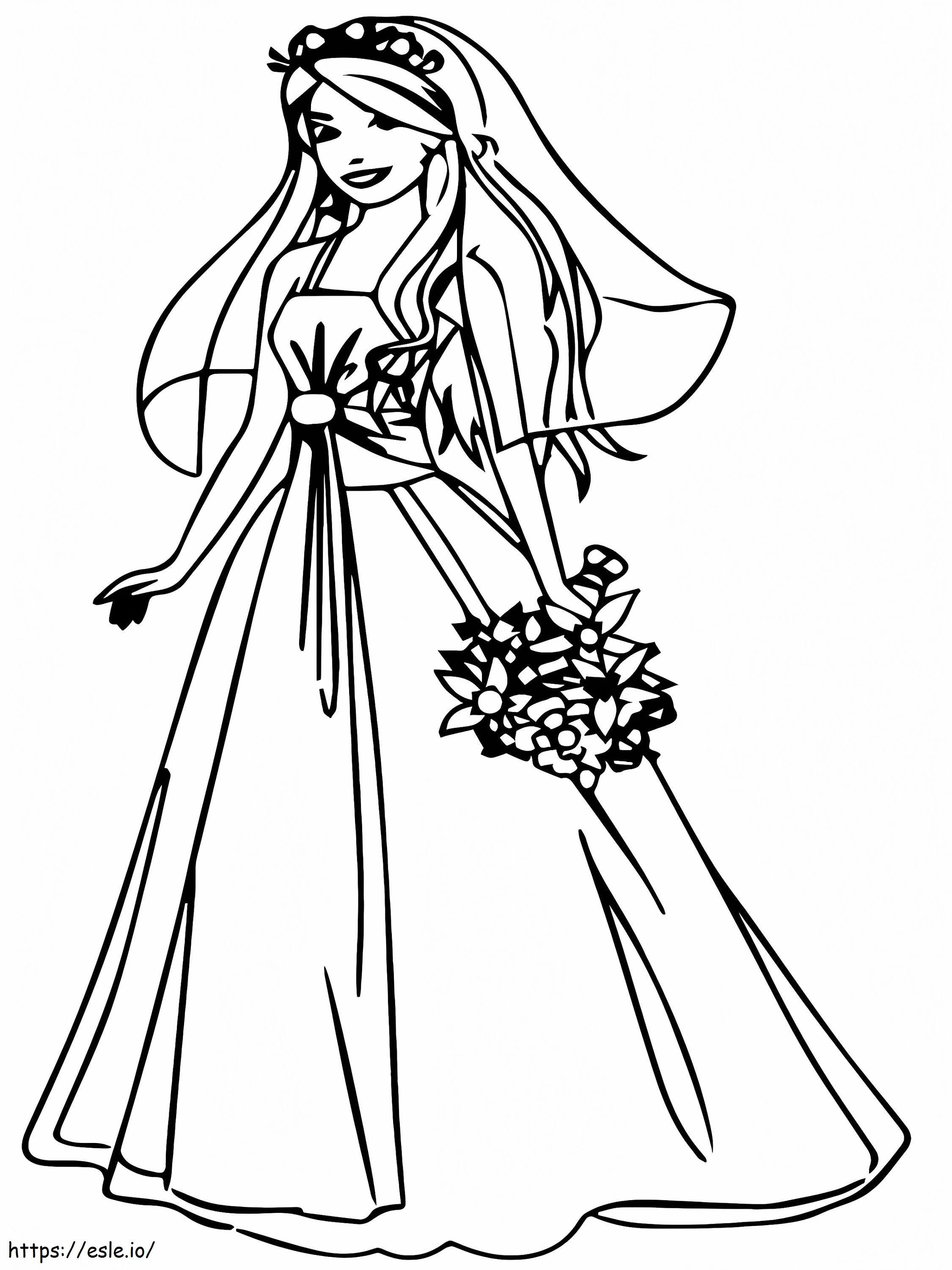 Fortunate Princess And The Pea coloring page