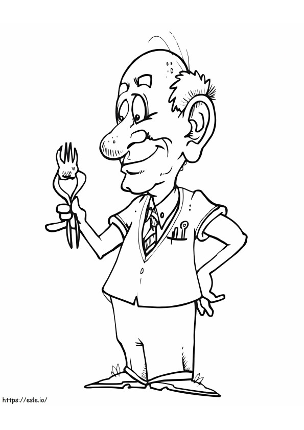 Dentist Caricature coloring page