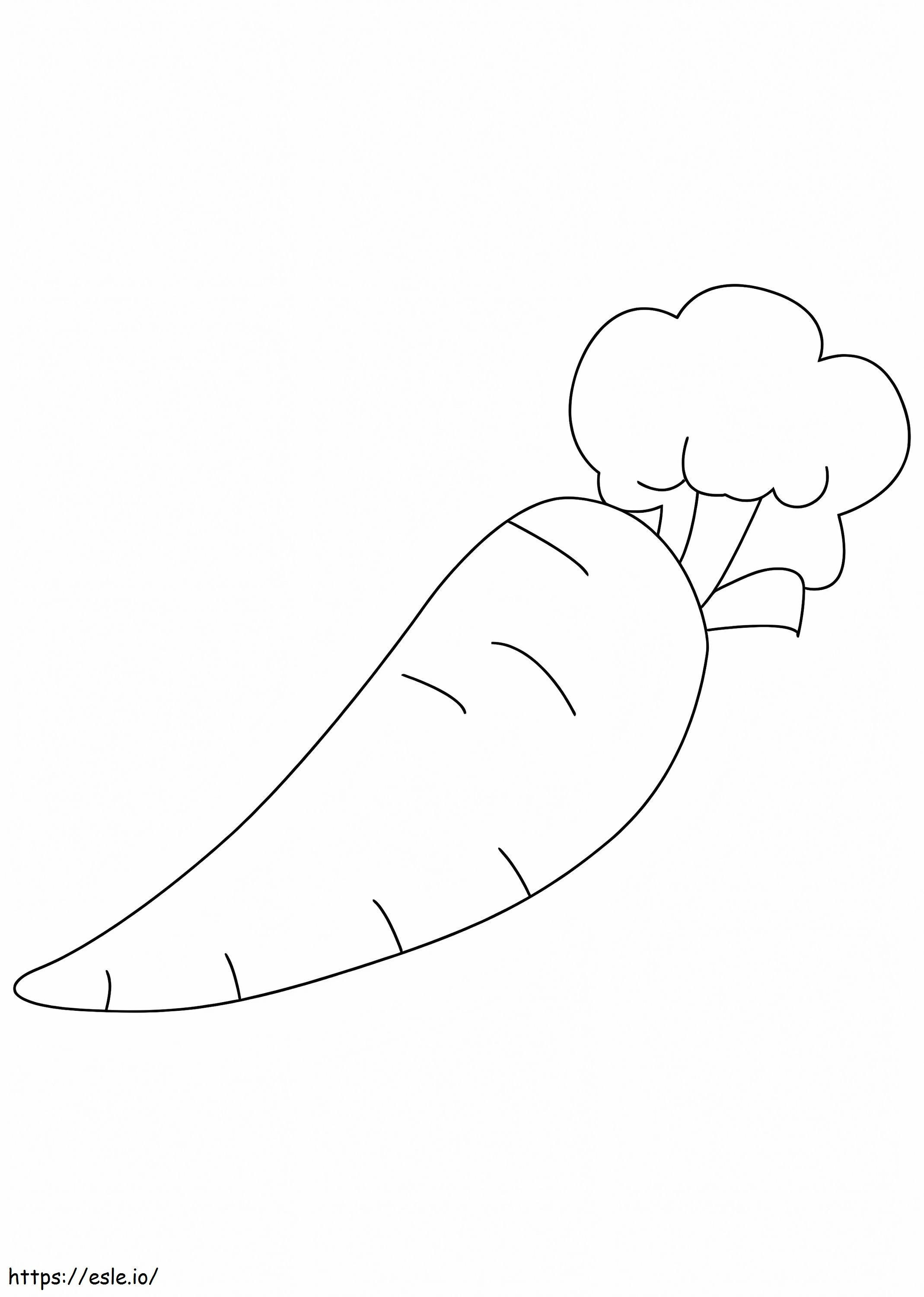 Printable Carrot coloring page