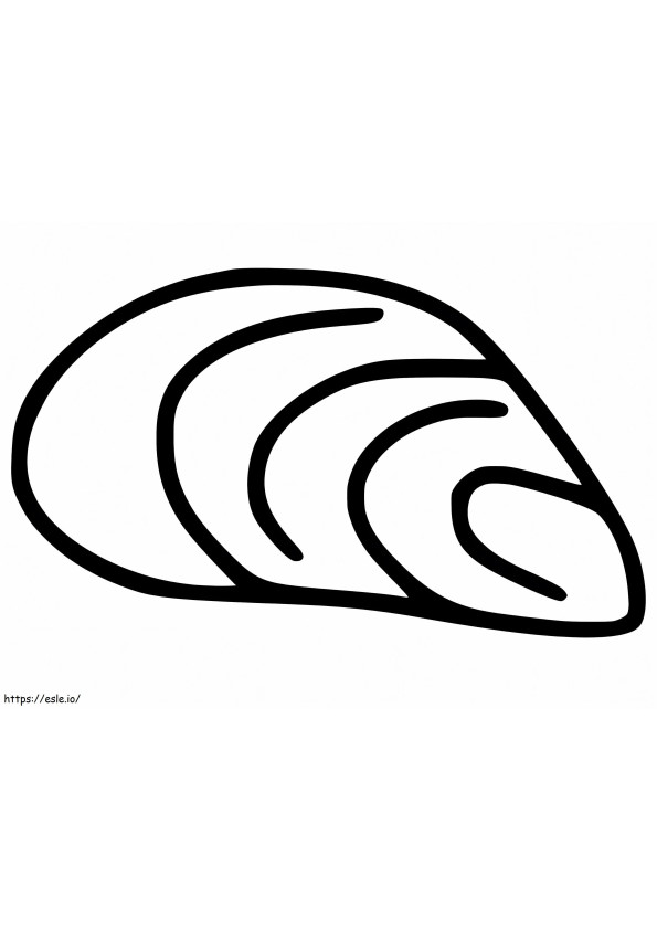 Printable Mussel coloring page