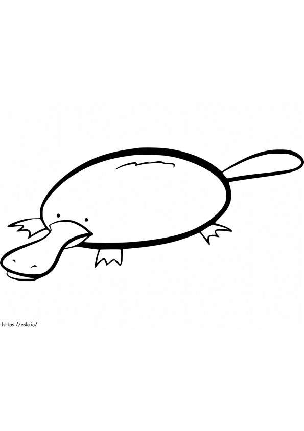 Funny Platypus coloring page