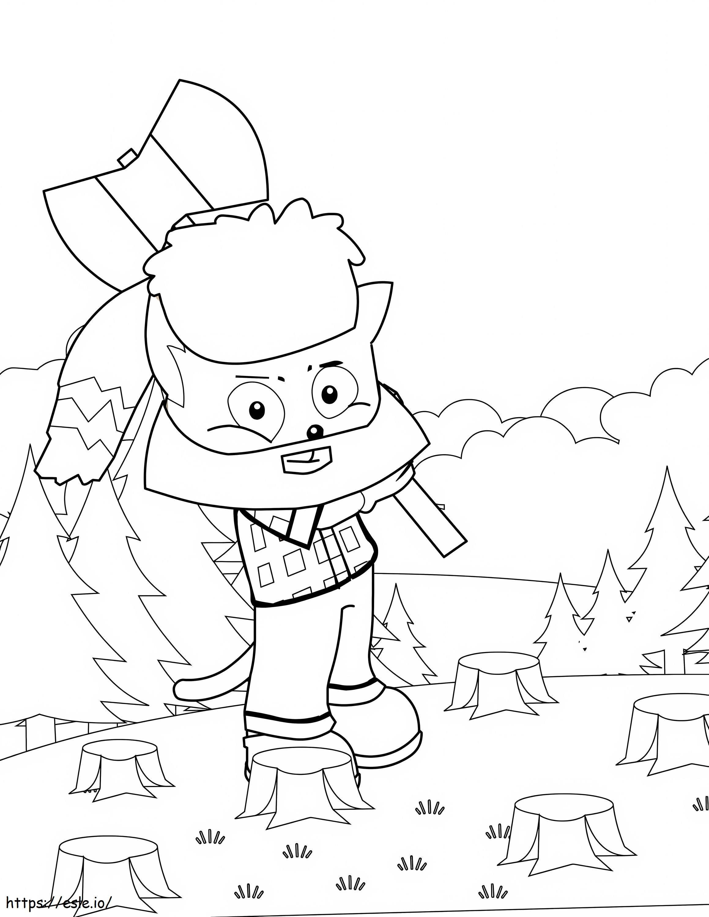 Lumberjack Printable coloring page