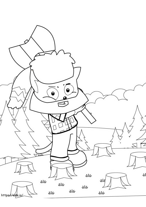 Lumberjack Printable coloring page