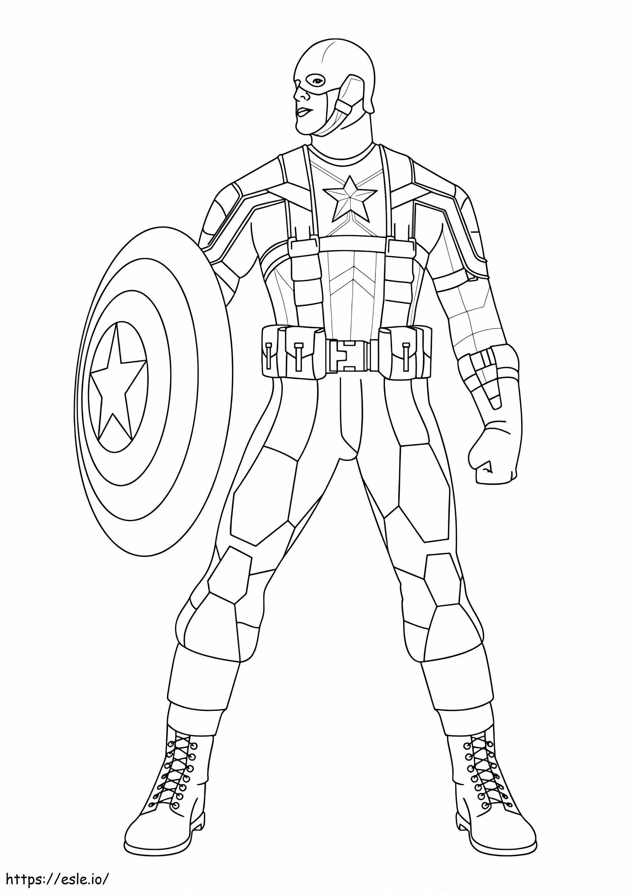 1526632290 A Captain America A4 coloring page
