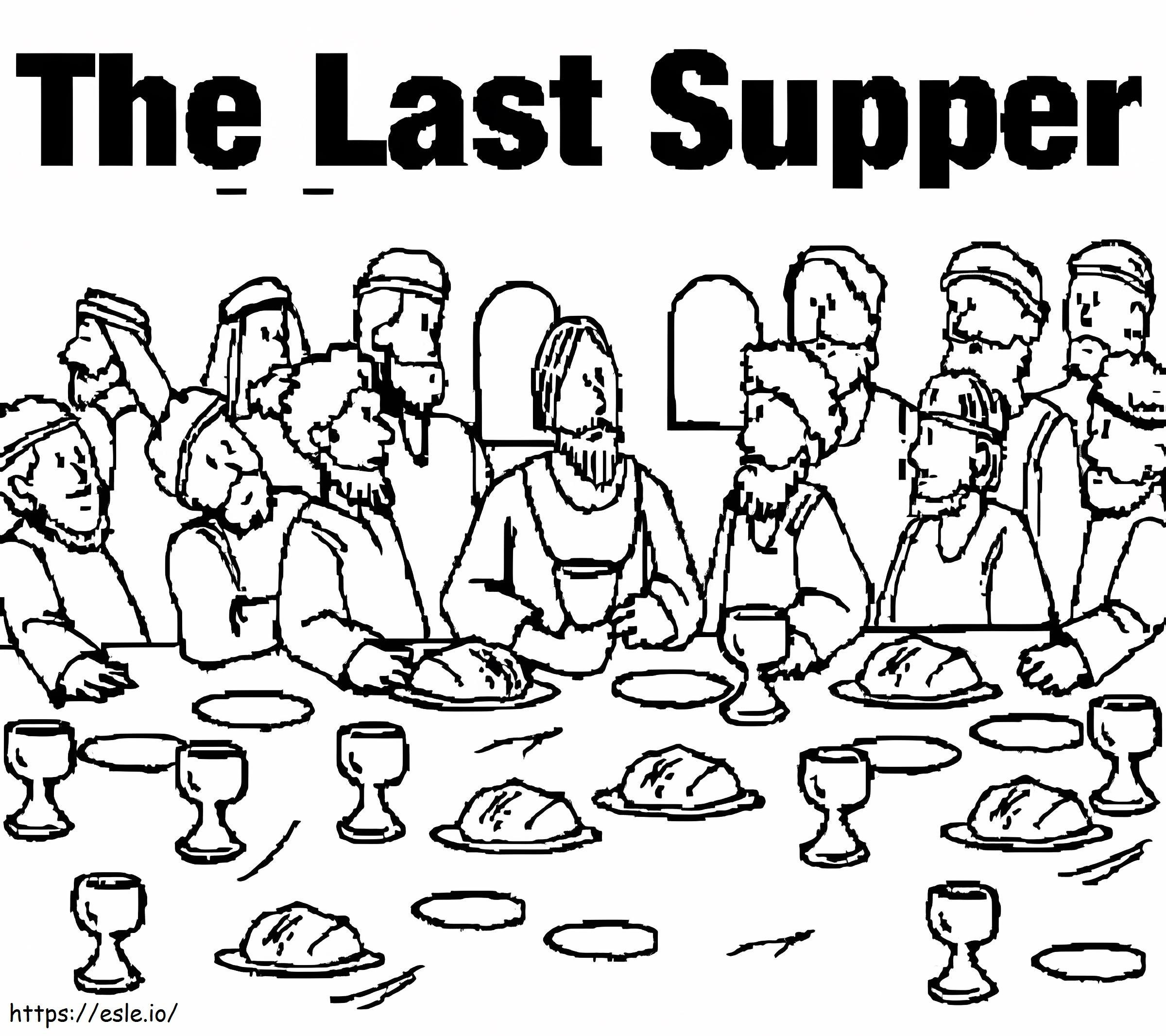 Picture Of The Last Supper coloring page