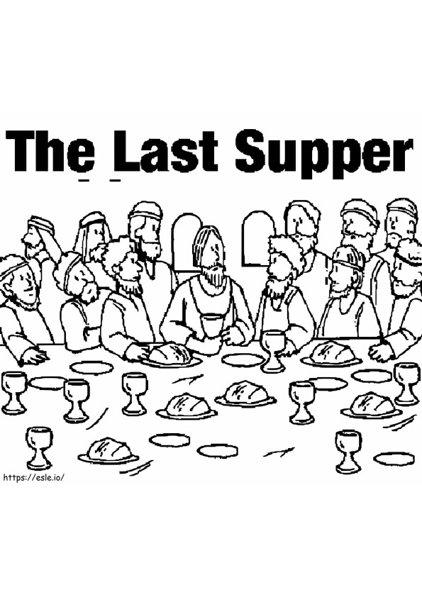 Picture Of The Last Supper coloring page