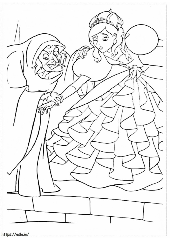Funny Giselle Face coloring page