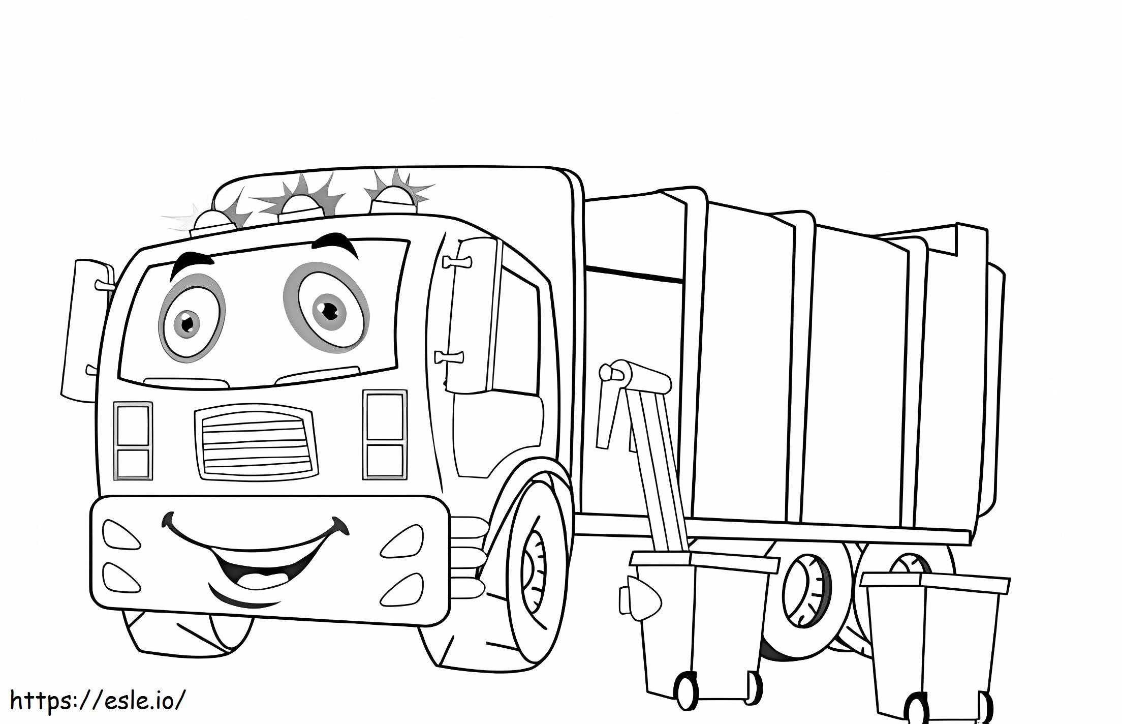 Garbage Truck Fun coloring page