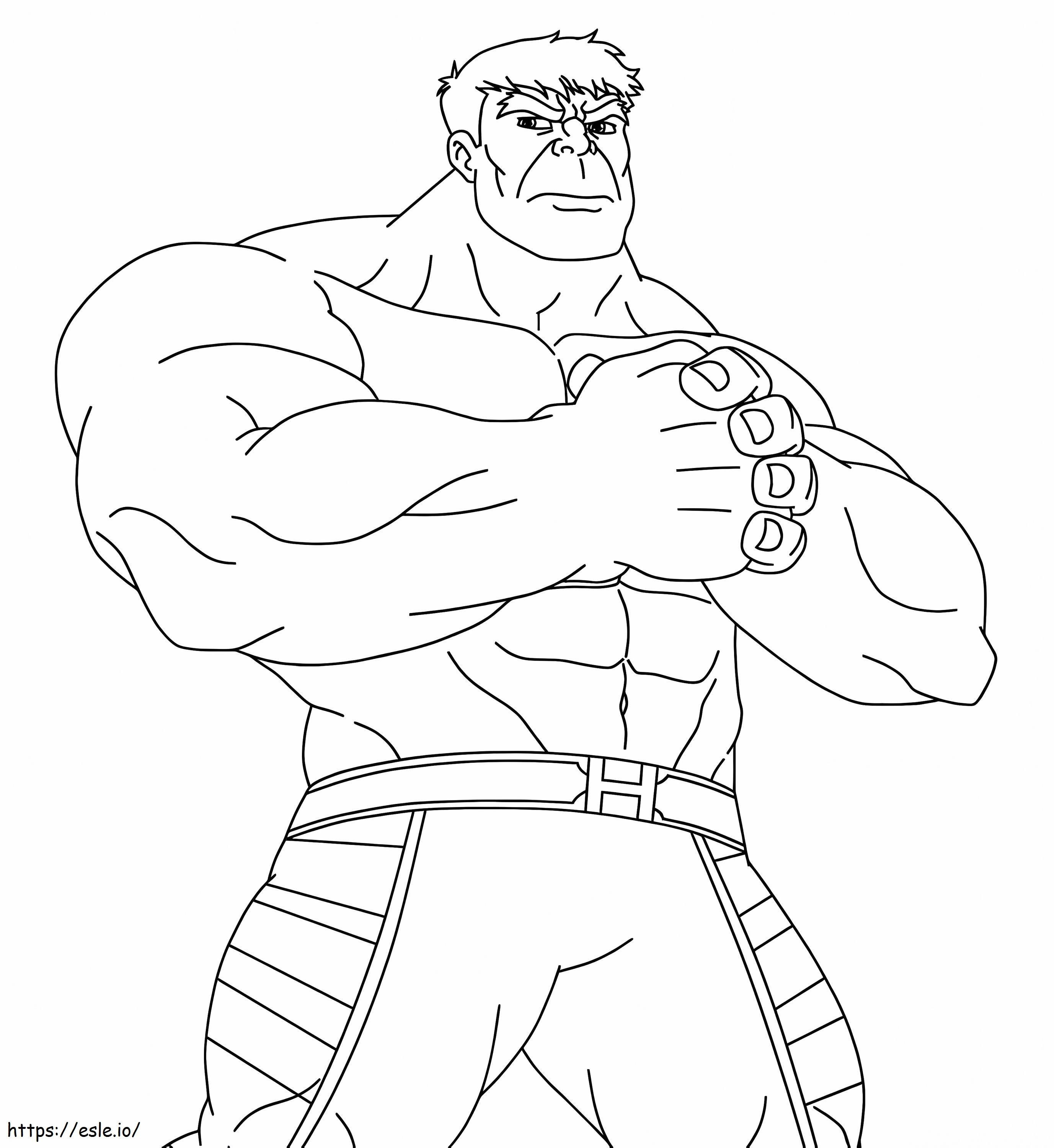 Hulk sudah siap Gambar Mewarnai
