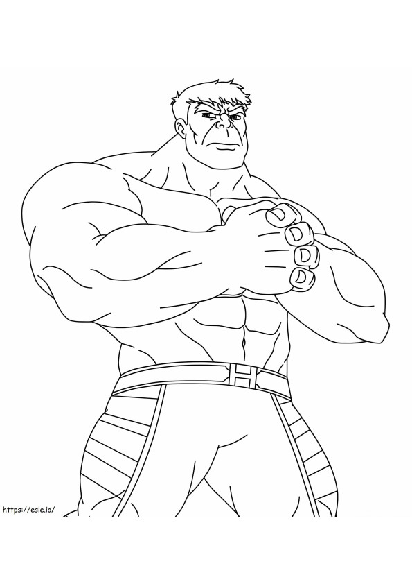 Hulk on valmis värityskuva