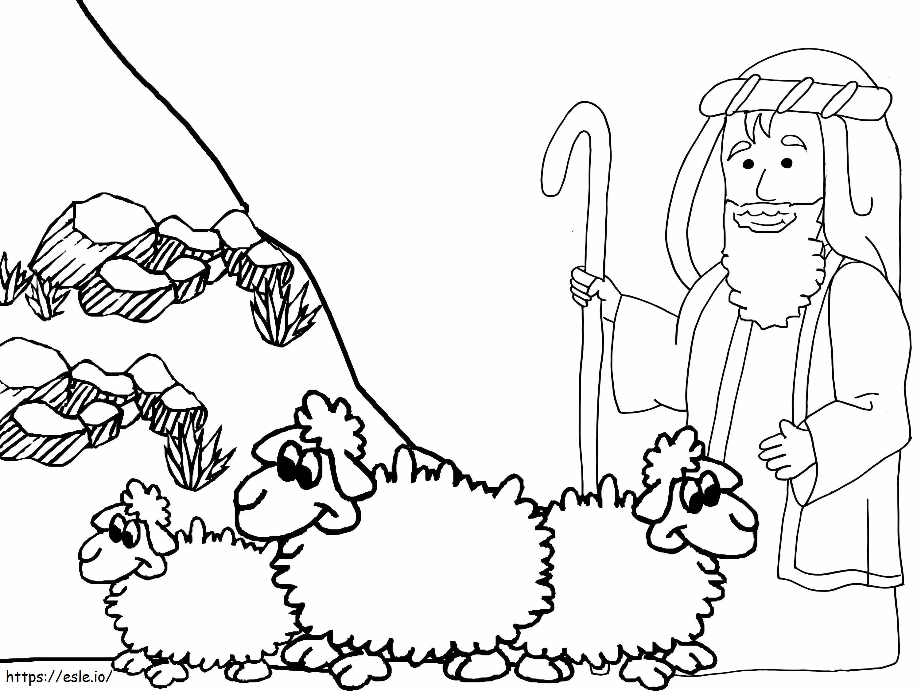 Moses The Shepherd coloring page