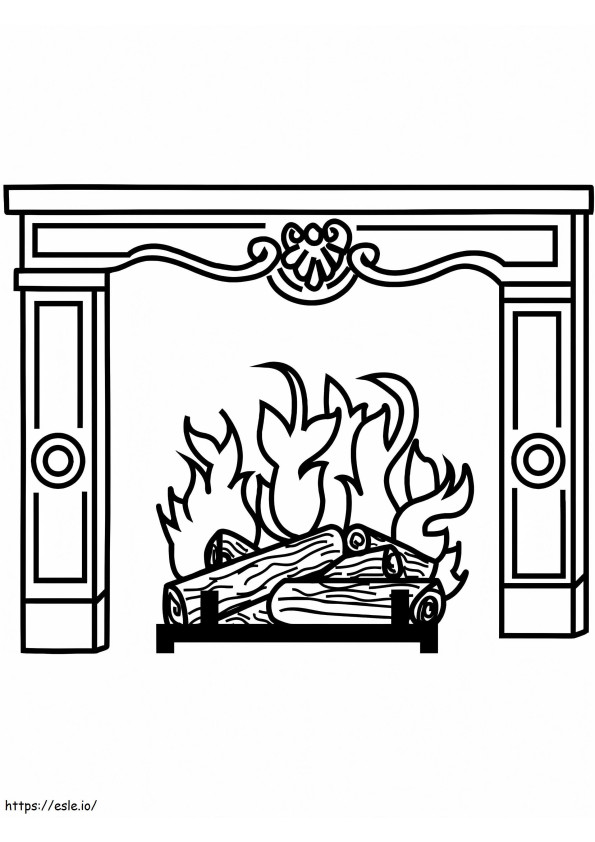 Fireplace 5 coloring page
