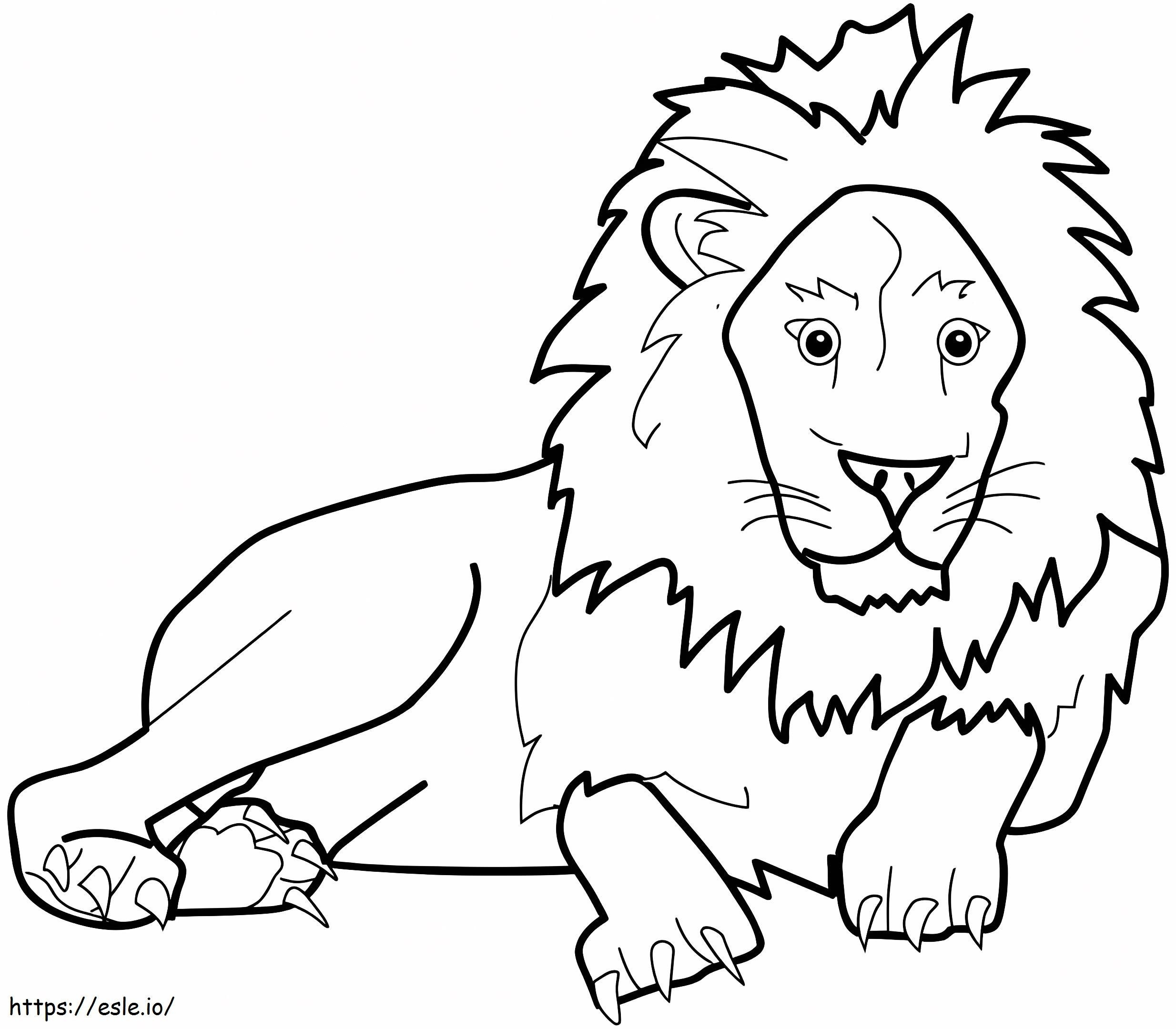 ライオン ぬりえ - 塗り絵