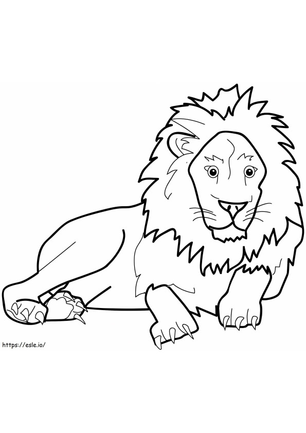 Coloriage Un lion à imprimer dessin