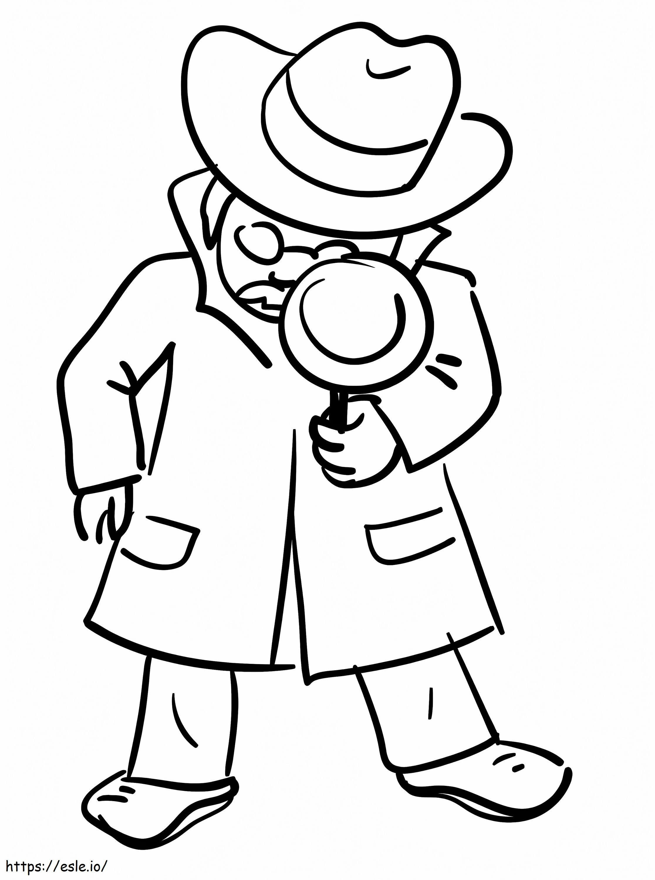 Printable Detective coloring page
