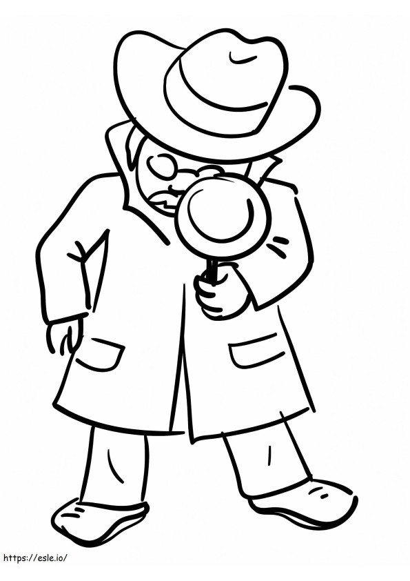 Printable Detective coloring page