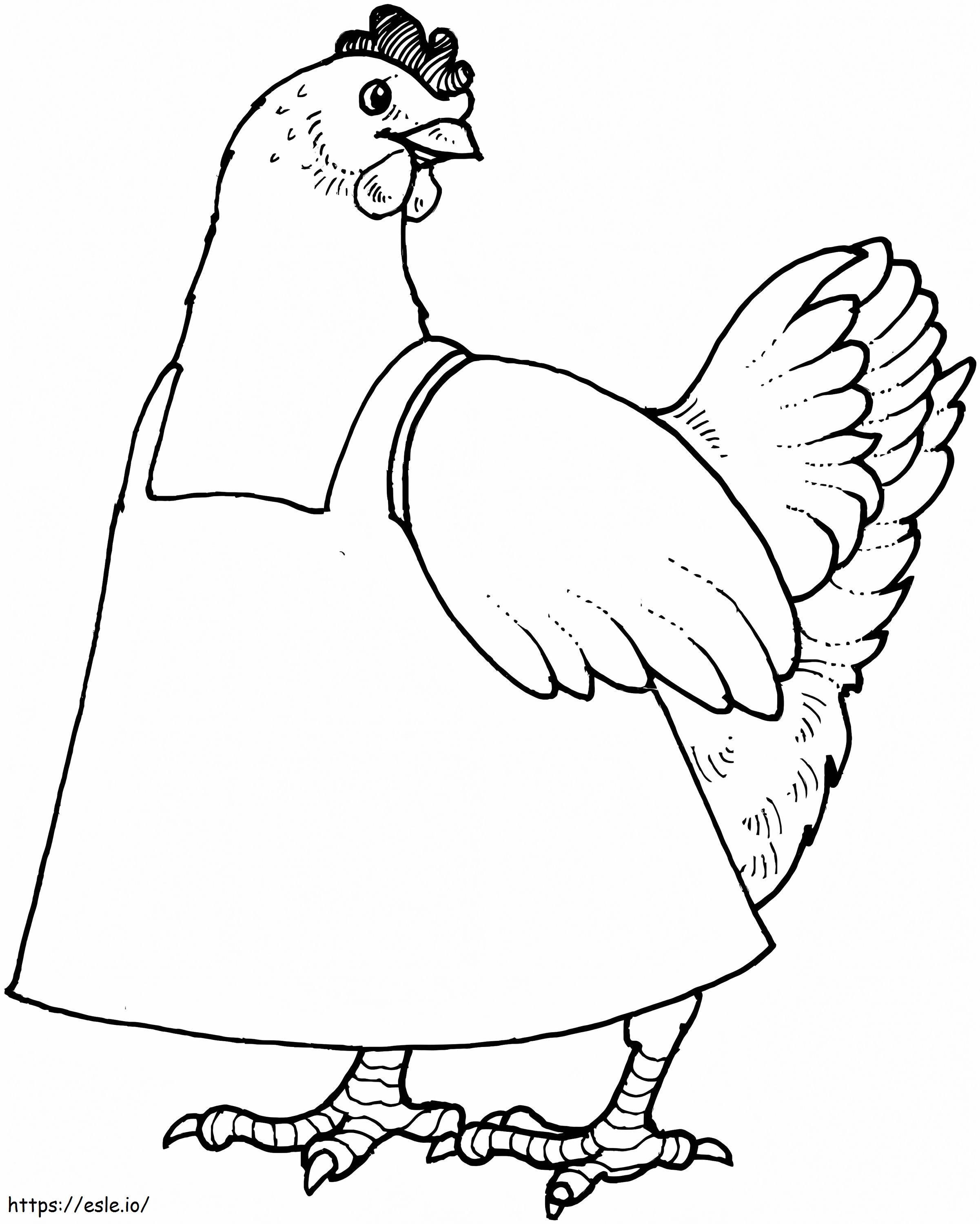 Mamãe Galinha para colorir
