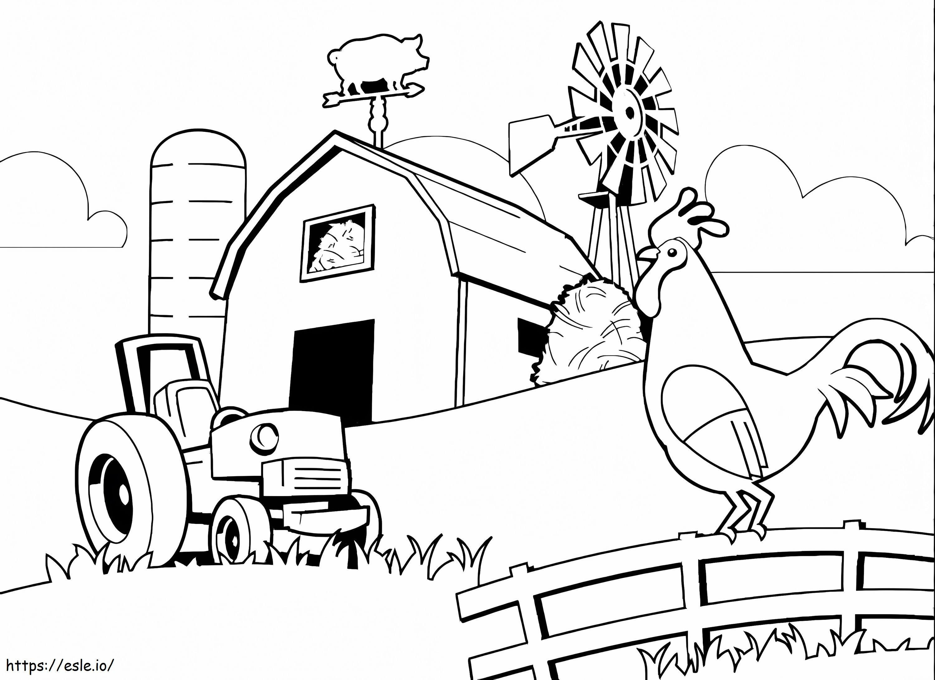 Chicken Pen coloring page