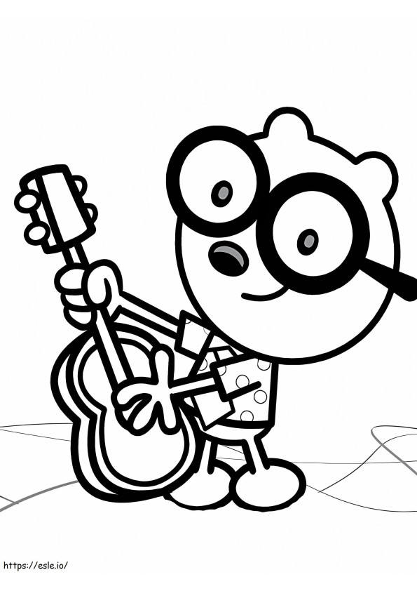 Walden Playing Guitar coloring page