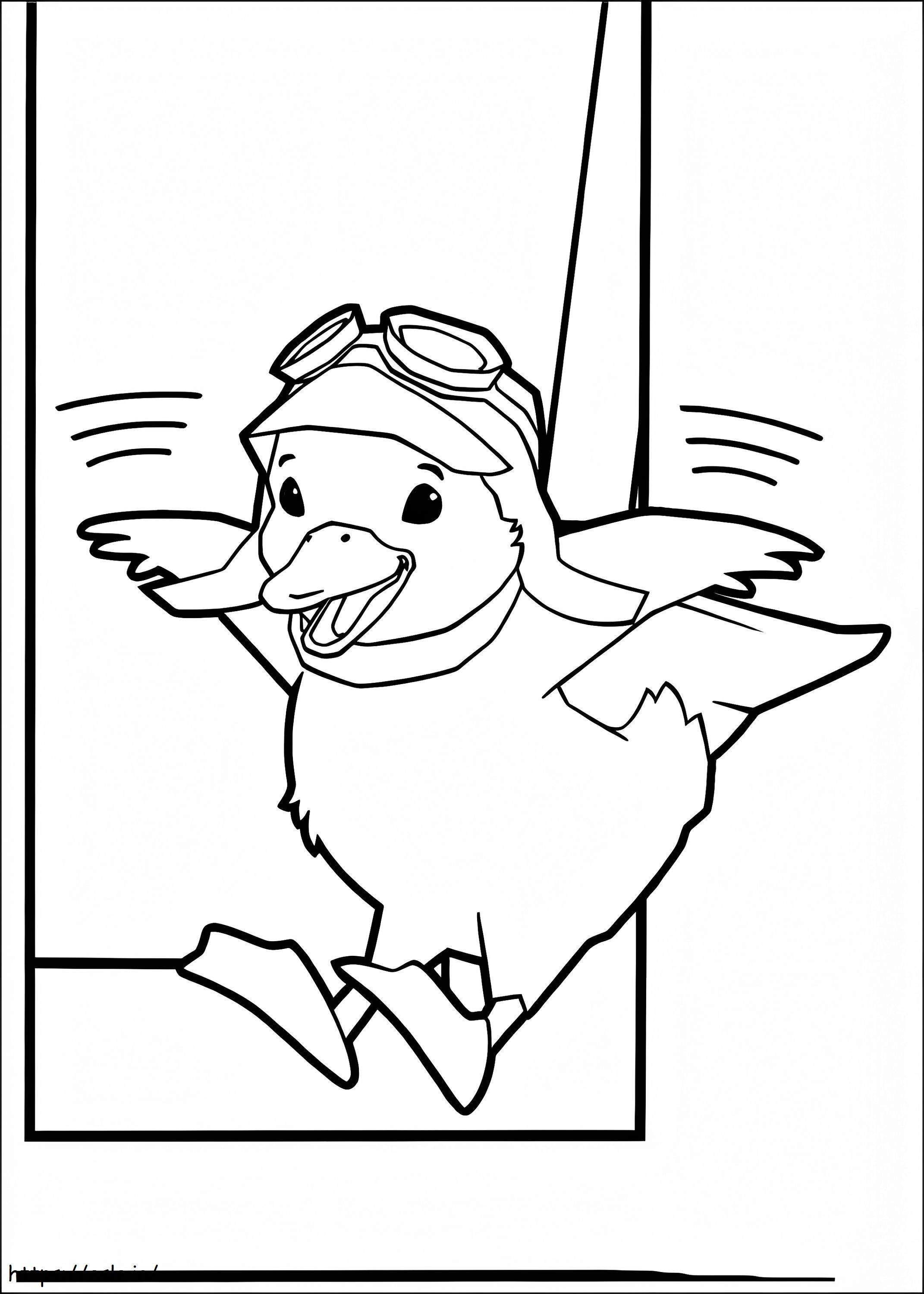 Ming Ming Duckling Flying coloring page