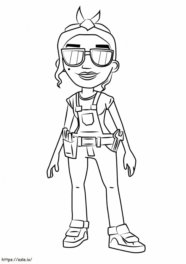 Ramona From Subway Surfers coloring page