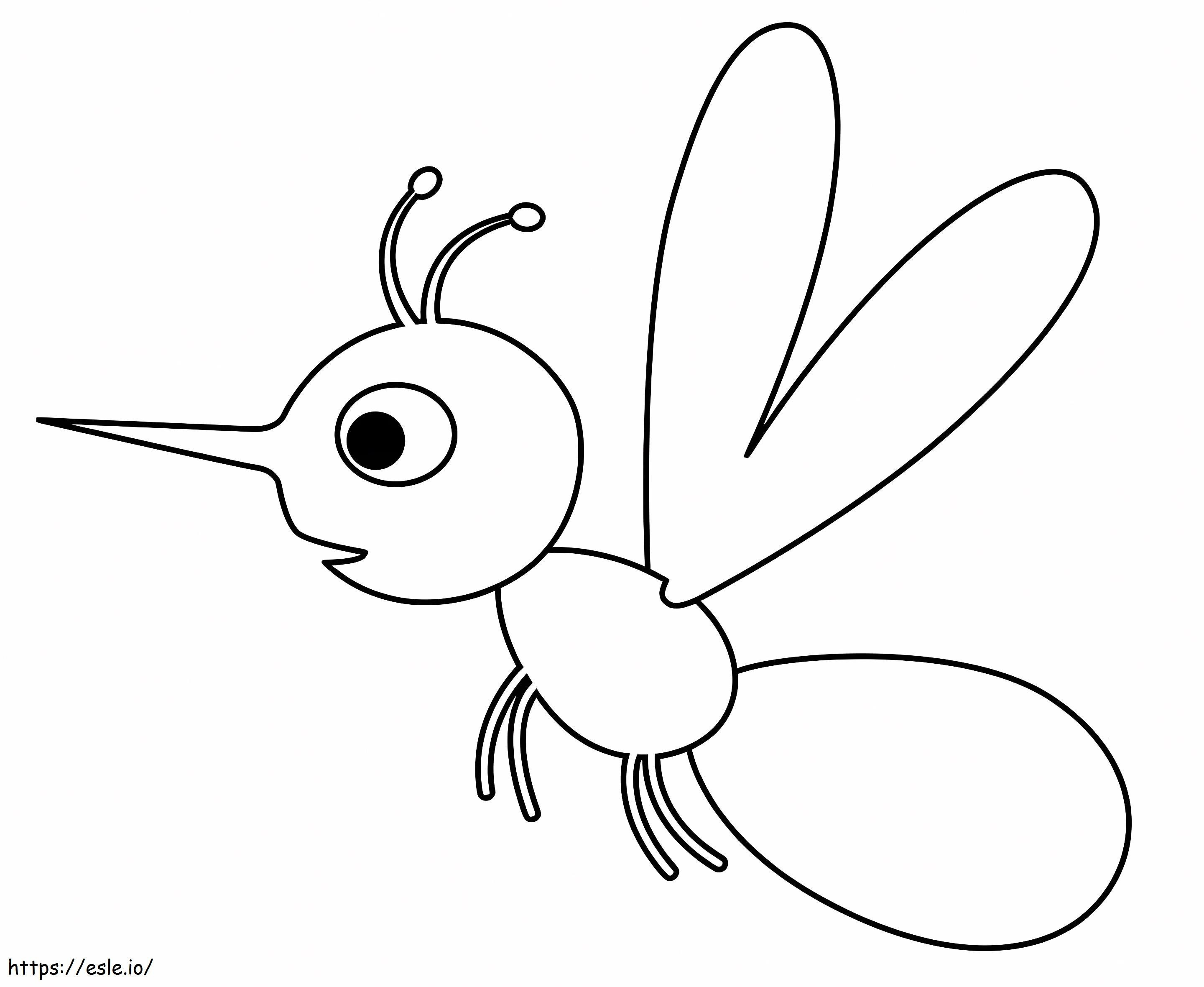 Lovely Mosquito coloring page