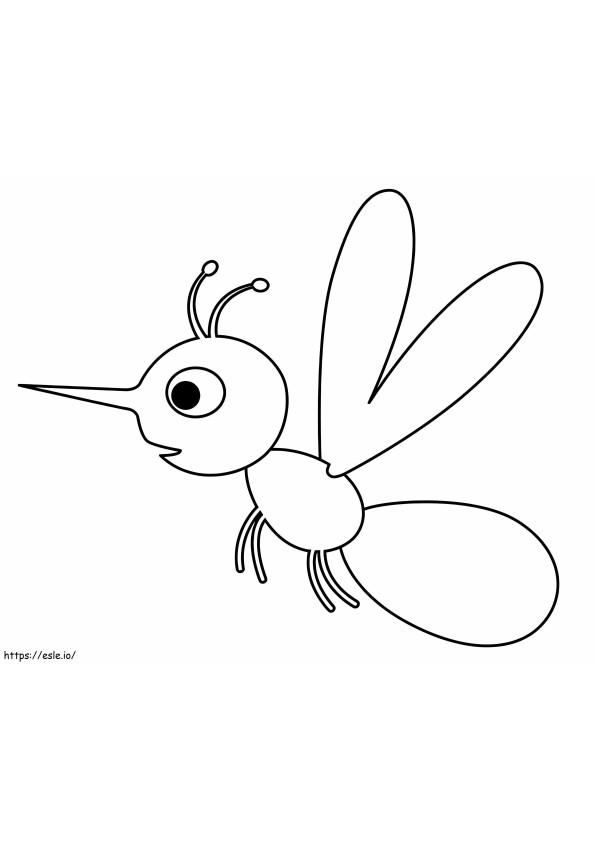 Lovely Mosquito coloring page
