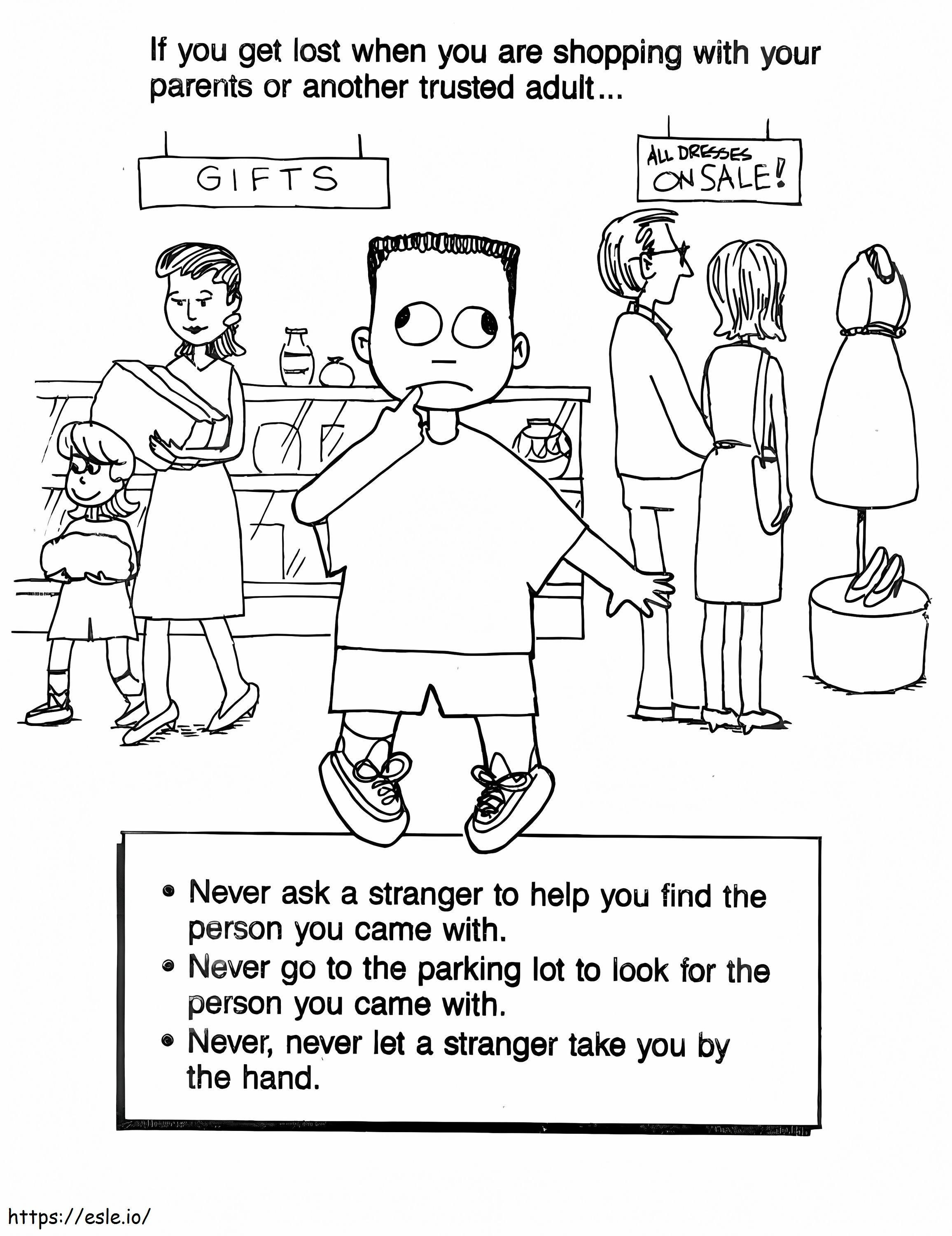 Get Lost Safety coloring page